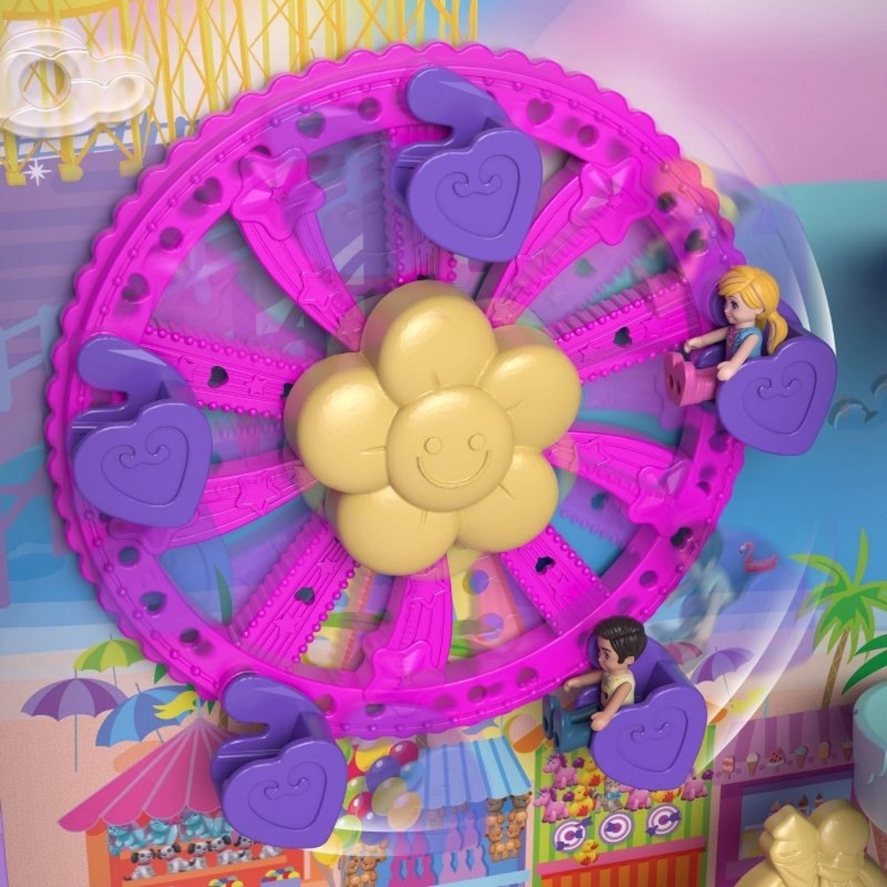 New in box Polly Pocket Dolls Pollyville Resort Roll Away Playset - Picture 4 of 6